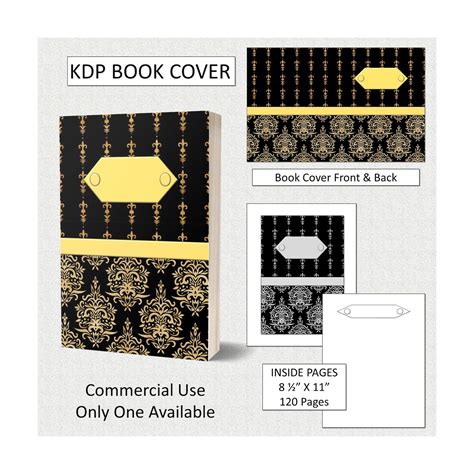 Classic Black Gold Cover Design Kdp Book Cover Kindle Cover Etsy