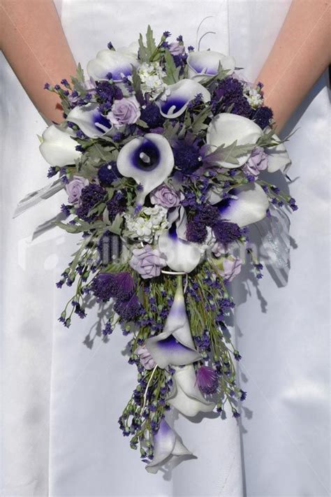 beautiful scottish bridal bouquet w picasso lilies and thistles 171 flower bouquet wedding