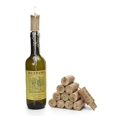 wine cork candles set of 12 romantic dinner ambiance uncommongoods