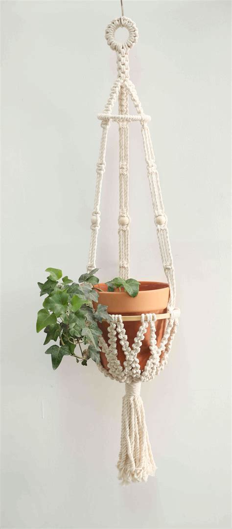 Macrame Plant Hanger Small Wall Planter Indoor Decorative Rope Crochet