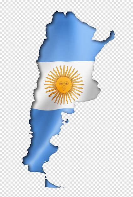 Mapa De La Bandera Argentina Archivo Psd Premium