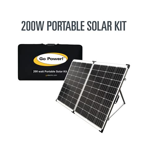 200 Watt Portable Folding Solar Panel Kit W Bonus Extension Cable — Go