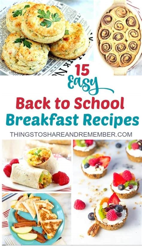 15 Back To School Breakfast Recipes