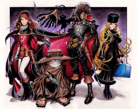 5 Of The Best Harlock Space Pirate Fan Illustrations