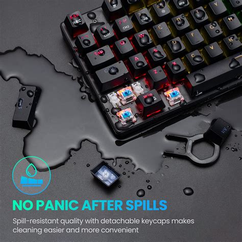Buy Pictek Tkl Mechanical Gaming Keyboard Rgb Led Rainbow Backlit 60
