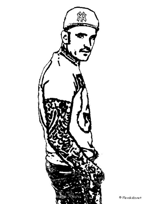 Popsterren kleurplaten Ben Saunders