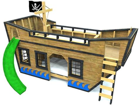 Sea King Pirateship Bunk Bed Plan Pirate Bedroom Bunk Beds Play Houses