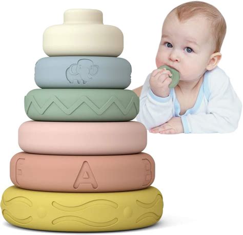 Montessori Stacking Toys For Babies From 0 12 Months Toddler Stacking