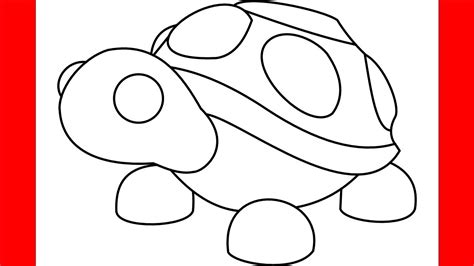 How To Draw A Turtle From Roblox Adopt Me Step By Step Drawing Youtube