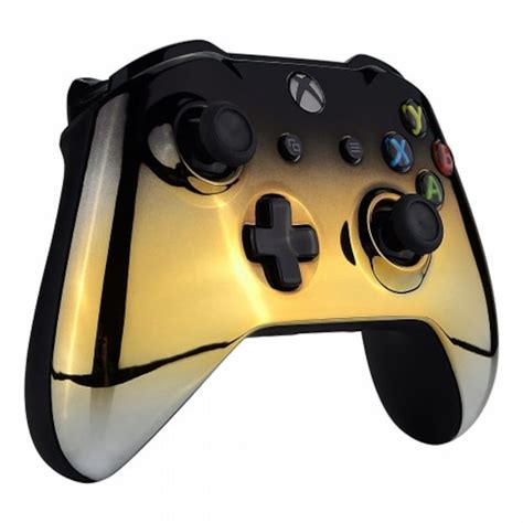 Xbox One Sx Custom Chrome Gold And Black Wireless Controller Etsy