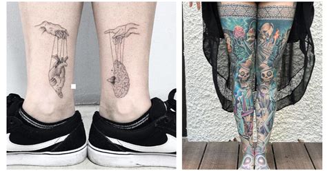 23 epici tatuaggi realizzati sulle gambe sembrano dei veri capolavori