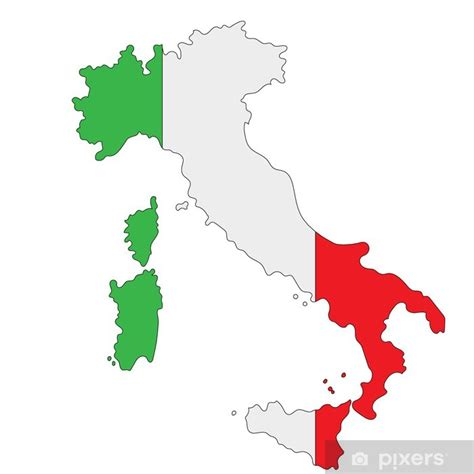 Jetzt hat die redaktion auf die vorwürfe reagiert. Fototapete Karte von Italien gemalt in den nationalen ...