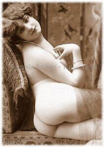 Vintage S Erotic Female Nude Sepia Retro Art Photo Reprint