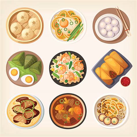 Chinese Food Illustrations Royalty Free Vector Graphics And Clip Art