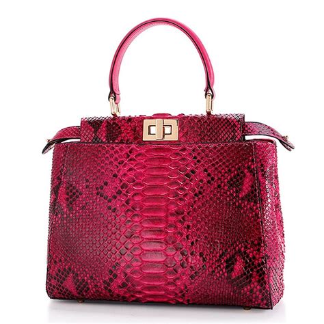 Snakeskin Handbags Python Skin Crossbody Bags For Women
