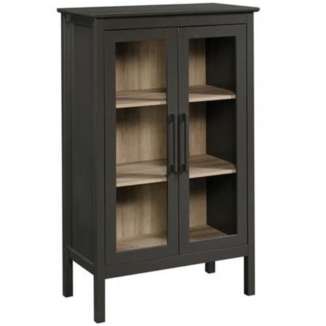 Sauder Anda Norr Engineered Wood And Tempered Glass Curio Cabinet In