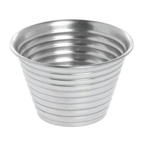 American Metalcraft Sauce Cup 4 Oz Ribbed Stainless Steel Rsc4