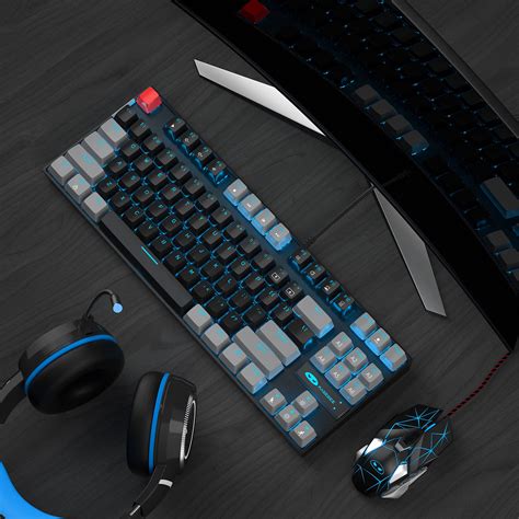 Buy 75 Mechanical Gaming Keyboard With Red Switch Magegee Led Blue