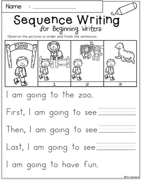 Sequence Writing For Beginner Writers Worksheet