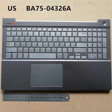 Us Backlit New Laptop Keyboard With Touchpad Palmrest For Samsung