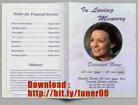 Free Classy Purple Funeral Program Samples Download