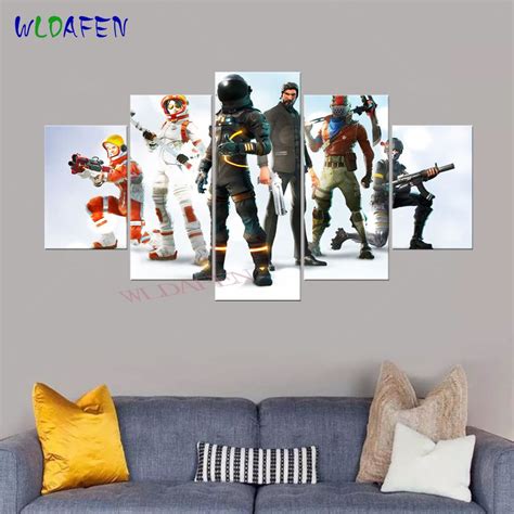 30+ diy kids' room decorations they'll adore. Fortnite Game Anime Poster 5 Pieces Canvas Art Printed ...