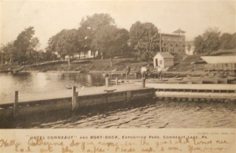 The Main Boat Dock And The Hotel Conneaut 1906 Conneaut Lake Park