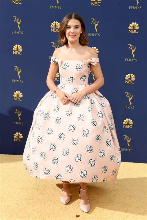 Millie Bobby Brown Emmys Red Carpet Dresses 2018 Popsugar Fashion