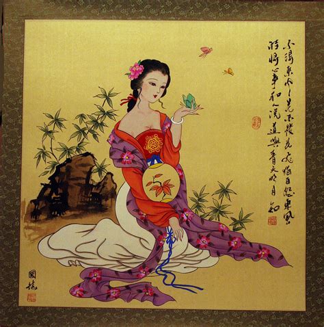 Large Antique Style Chinese Woman Painting Chinese Artwork