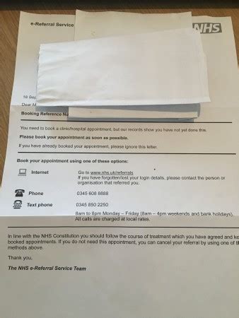 The letter also goes ahead to provide other details that the requester might want outside these standards. NHS e-referral service - theDIBB