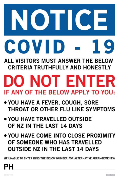Covid 19 Notice Sign
