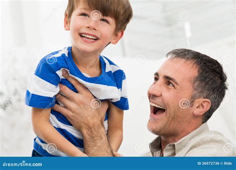 Playful Father And Son Stock Photo Image Of Happiness 36972736
