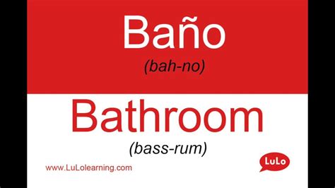 Cómo Se Dice Baño En Inglés How To Say Bathroom In Spanish Youtube