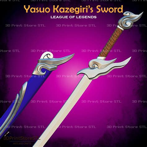 Yasuo Kazegiri Sword Cosplay League Of Legends Stl File 3d Model 3d