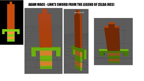 Adam Mace Links Sword 3d Maya Model Tloz 1986