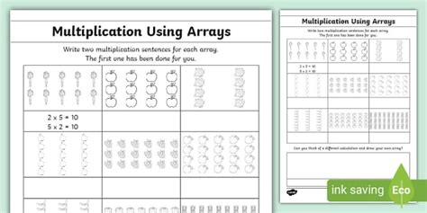 Multiplication Using Arrays Teacher Made Twinkl