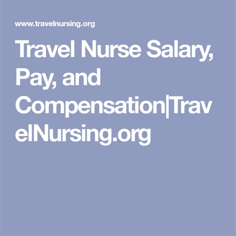 Travel Nurse Salary Pay And Compensation Travel
