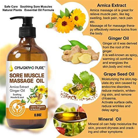 Sore Muscle Massage Oil 2021 250ml 100 Pure Natural Therapy Top