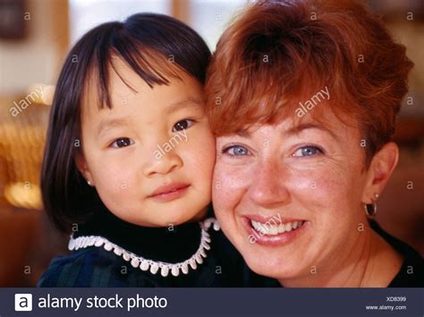 Asian Mother Adopted With Daughter