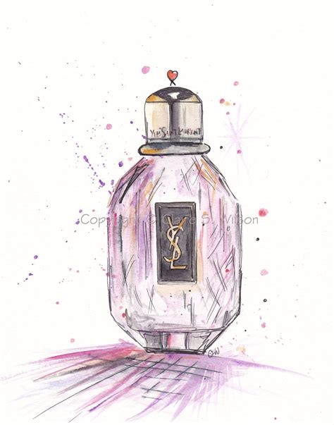 Ysl Perfume Bottle Pink Classy Arte Impresionista Perfume De