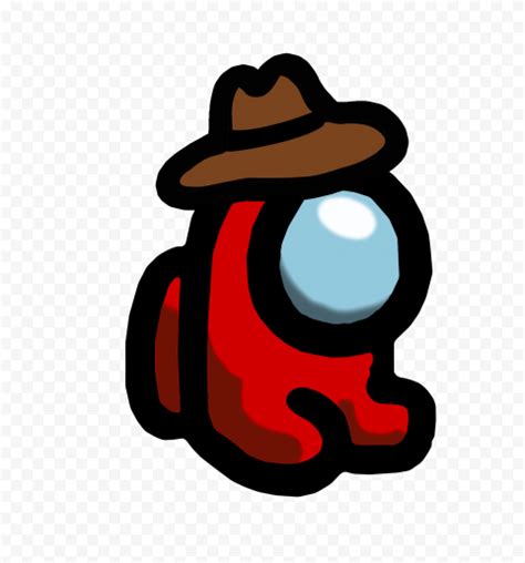 Hd Red Among Us Mini Crewmate Character Baby Cowboy Hat Png Citypng