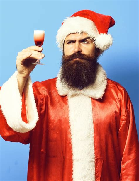 Handsome Bearded Santa Claus Man Stock Photo Image Of Bearded Shot