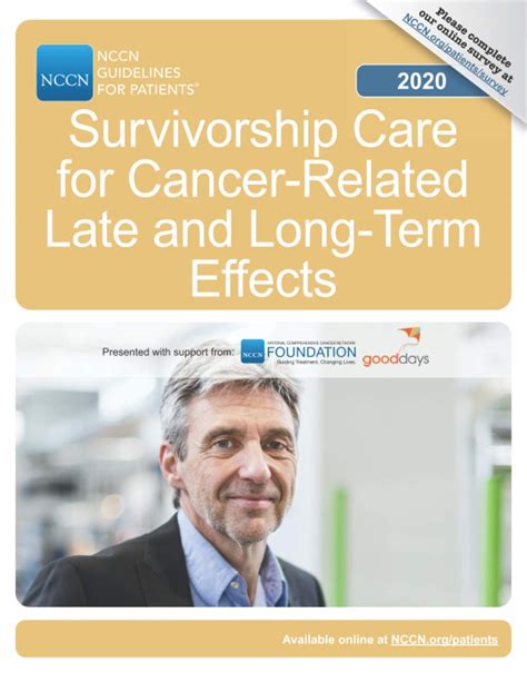 NCCN Guidelines For Patients Survivorship Care For Cancer Related Late And Long Term Effects By