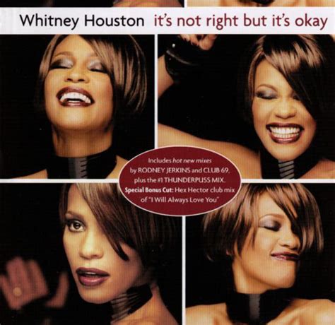 Whitney Houston Its Not Right But Its Okay Cd Maxi Single Discogs