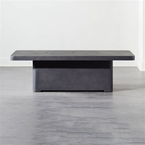 Spills should be taken care of immediately before they stain; Outdoor Concrete Coffee Table w/ Built-In Beverage Tub