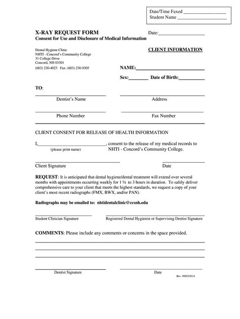 Fillable Online Nhti X Ray Request Form Consent For Use And Disclosure Of Fax Email Print