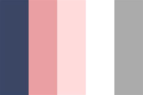 What colors go with pastel blue? Navy Dark Pink Light Pink Grey Color Palette