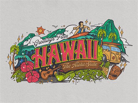 Greetings From Hawaii The Aloha State By Danyprasetyo On Dribbble