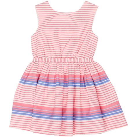 Buy Minoti Junior Girls Striped Cotton Dress Pink
