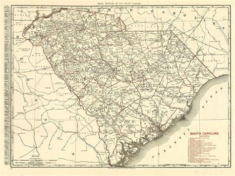 1900 South Carolina Railroad Map South Carolina United
